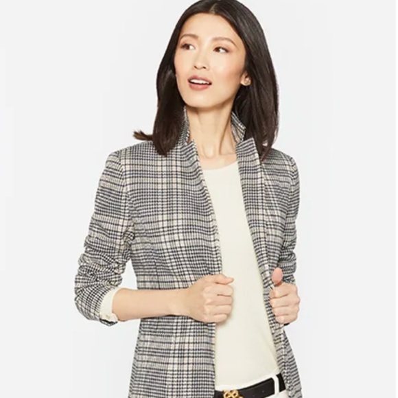 Like New J. McLaughlin Aubrey Houndstooth Plaid Blazer, size L - Picture 1 of 7